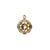 1 Gold Plated Swarovski Golden Shadow Crystal 13mm Diamond Charm