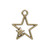 20 Antiqued Brass Pewter 27x22mm Open Star Charms