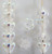 Bead, 50 Transparent AB Crystal Czech Glass 6x4mm Baby Bell Cone Flower Beads