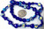 1 Strand Czech Pressed Glass Lt Cobalt Blue AB 8mm HEART Beads with 0.9-1mm Hole *