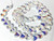 Bead, 50 Czech Pressed Glass Clear AB 8mm HEART Beads with 0.8-1mm Hole
