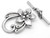 2 Sets Antiqued Silver Plated Pewter Flower Leaf Toggle Clasps *