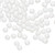 Czech Pressed Glass Opaque White 4mm Round Beads with 0.8-1mm Hole