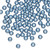 Czech Pressed Glass Satin Blue 4mm Round Beads with 0.8-1mm Hole