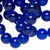 Bead, Glass 6mm Round Trans Cobalt Blue Beads with 1-1.5mm Hole 36" Std(150)