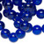 Bead, Transparent Cobalt Blue Glass 12mm Round Beads 0.8-1.5mm Hole 36 Inch Strand(82)