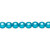 1 Strand(67) Czech Pearl Coated Glass Druk Turquoise 6mm Round Beads