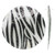 2 Round Capiz Shell Drop Charms ~ 50mm ~ Black White Zebra  *