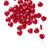 Bead, HEART, 50 Czech Pressed Glass Transparent Ruby Red 8mm HEART Beads with 0.9-1mm Hole