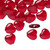 Bead, HEART, 1 Strand(45) Czech Pressed Glass Transparent Ruby Red 10mm HEART Beads