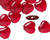 Bead, HEART, 1 Strand(45) Czech Pressed Glass Transparent Ruby Red 10mm HEART Beads