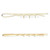 10 Gold Plated Steel Bobby Pin 2 1/4" Long Hair Clips with 3 Closed Loops `