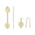 Bail, Fold-over, 10 Gold Plated Brass Fold Over & Glue on Pendant Leaf Bails with 14mm Grip Length