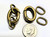 Clasp, 2 Large Antiqued Brass Plated 20x16mm Self Closing Hinged Bail Clasps with Oval Jump Rings