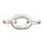 Clasp, 2 Large Silver Plated 20x16mm Self Closing Hinged Bail Clasps with Oval Jump Rings