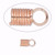 Cord End, 40 Copper Plated Steel Glue In 11x5.5mm Coil Finishing with 3.5mm Hole `