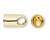 Cord End, 100 Gold Plated Brass 5.5x3.5mm Glue In Cord Ends with 2.5mm Inside Diameter `