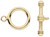 Clasp, Toggle, 10 Sets Gold Plated Brass 16mm Plain Round Toggle Clasps *