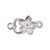 36 Sets Small Silver Plated Pewter 9mm Flower Clasps