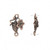 2 Antiqued Copper Plated Pewter 14.5x13mm Single Sided Grapes Earring Connectors *