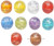 Bead, 100  Acrylic Translucent Sparkler 12mm Round Bead Mix  * Bead, 100  Acrylic Translucent Sparkler 12mm Round Bead Mix  *