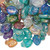 Bead Mix, 100 Pressed Glass Luster Colors 12x9mm Leaf Beads w/ 1.6-1.8mm Hole