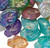 Bead Mix, 100 Pressed Glass Luster Colors 12x9mm Leaf Beads w/ 1.6-1.8mm Hole