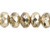 1 Strand(90) Metallic Gold Czech Fire Polished Glass  7x5mm Rondelle Beads