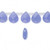 40 Faceted Glass Teardrop Beads ~ Translucent Medium Blue ~ 10x8x4mm *