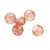 Bead, 10 Blush Ice Flake Quartz 10mm Faceted Flat Round Coin Beads *