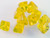 Bead, 24 Transparent Yellow Czech Pressed Glass 8x8mm Pyramid Angel Body Beads *