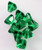 Bead, 24 Transparent Green Czech Pressed Glass 8x8mm Pyramid Beads ~Angel Body