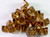 Bead, 24 Transparent Smoky Topaz Czech Pressed Glass 8x8mm Pyramid Beads ~Angel Body *