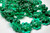 Bead, 50 Czech Pressed Glass Emerald Green 9mm Daisy Disc Flower Beads with 1mm Hole