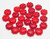 Bead, 50 Czech Pressed Glass Siam Ruby Red 9mm Daisy Disc Flower Beads