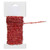 Beaded Wire, 15 Feet Transparent Rainbow Red Pre-strung Glass Seed Bead *