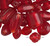 Bead Mix, India, Transparent Red 7x4mm-21x11mm Mixed Shape Beads 50 Grams(60-100 Beads)