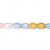1 Strand(50) Pastel Multi Crackle Glass 7x5mm-8x6mm Oval Beads *