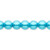 Two Strands Turquoise Blue 8mm Round Glass Pearl Beads