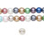 2 Strands(134) Multicolor 6mm Round Glass Pearl Beads MIX with 1.1-1.2mm Hole