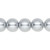 1 Strand(30) Silver 12mm Round Glass Pearl Beads with 1.1mm Hole