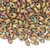 50 Grams Miyuki Glass 7x4mm Long Magatama Seed Beads ~ Opaque Matte Metallic Rainbow Rose Gold  (LMA2035)