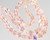 1 Strand Czech Pressed Glass Aurora Borealis Light Rose Pink 8x8mm Star Beads *