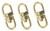 20 Gold Plated Steel 16x7mm Swivel Connectors with 2 Loops *