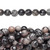 Bead, Black Silk Stone Natural 6mm Round Gemstone Beads with 0.5-1.5mm Hole