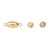 100 Gold Plated Brass 10x5mm Oval Magnetic Clasps `
