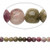 14" Strand Multi Tourmaline Natural 4mm Hand-Cut Round Beads