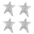 4 Antiqued Silver Pewter 22x17.5mm Star REACH FOR THE STARS Charms