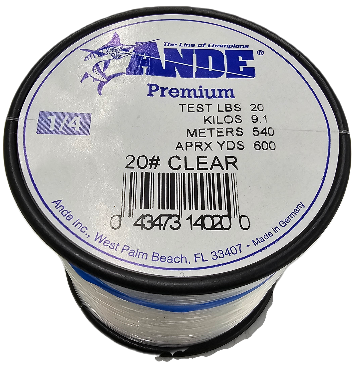 20lb/600yd Clear Ande Premium Mono