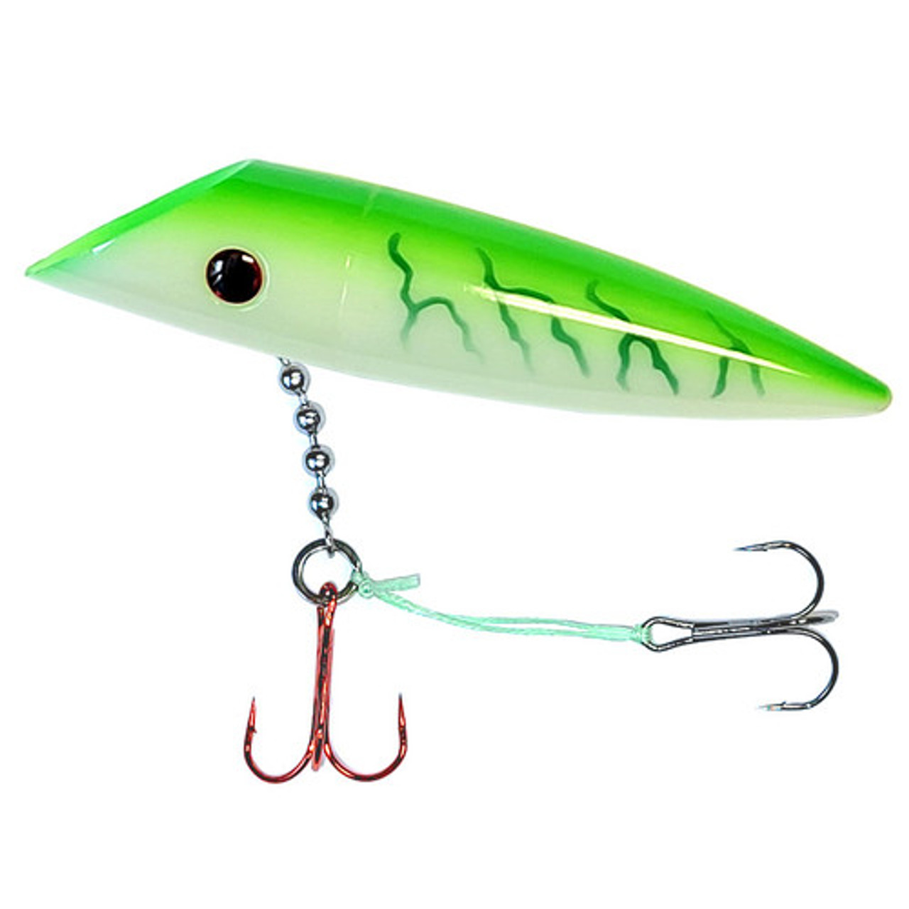 Opti J-Plug 5 Glow Green Herringbone Trolling Plug